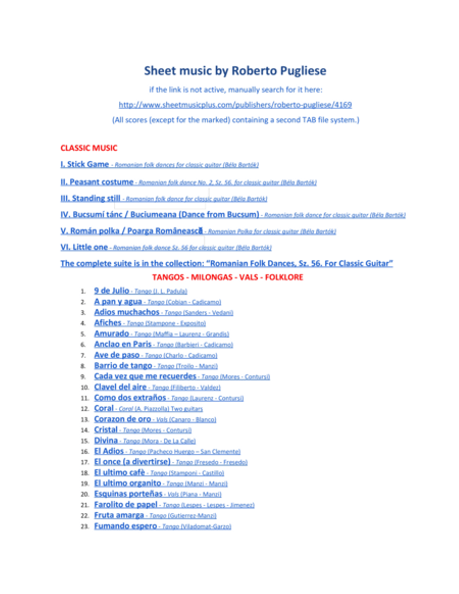 Anclao en Paris - Tango (Barbieri - Cadicamo) Classical Guitar scores gallery preview page 5