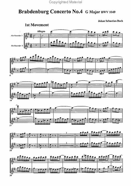 Brandenburg Concerto No. 4 (1st Movement)