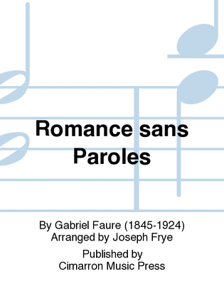 Book cover for Romance sans Paroles