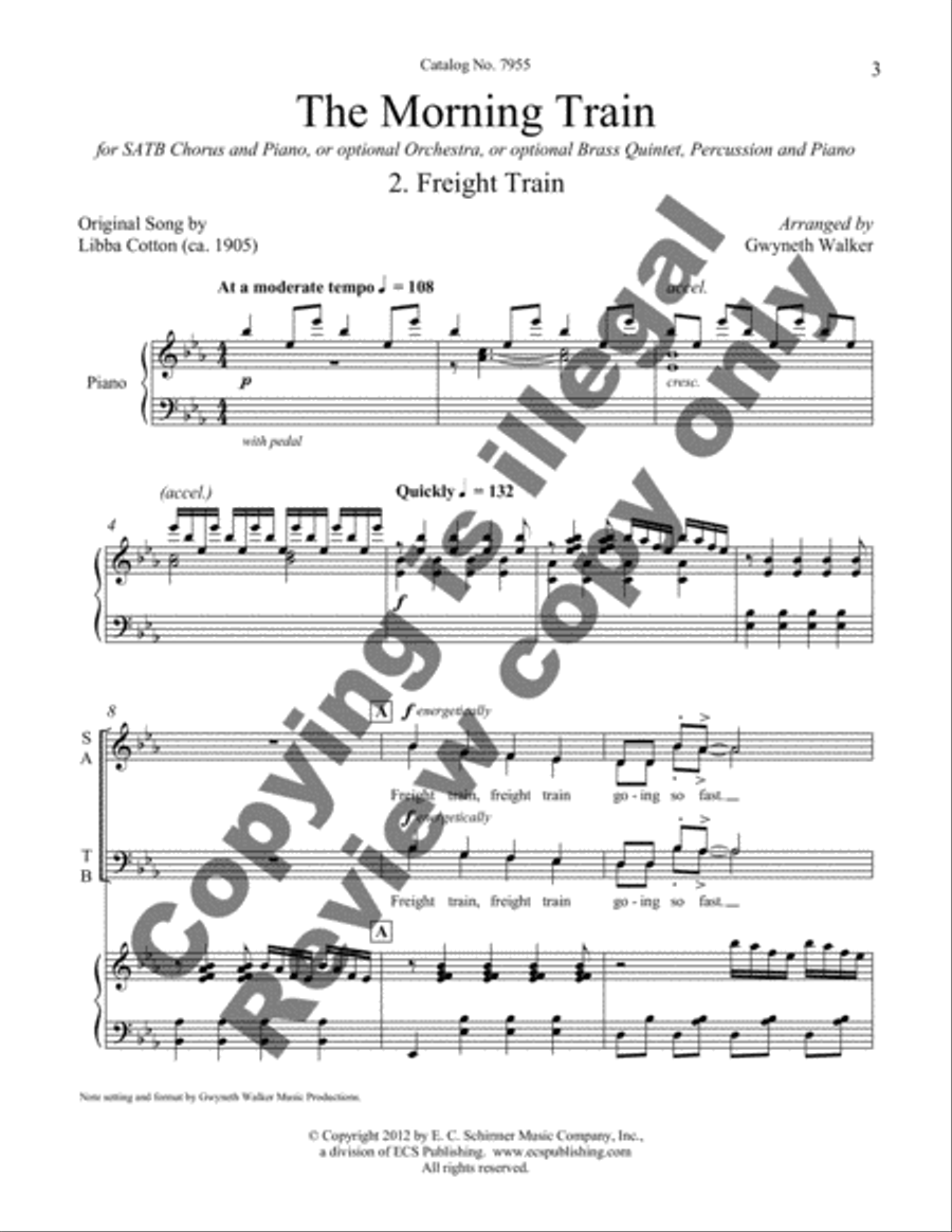 Freight Train 4-Part scores gallery preview page 9