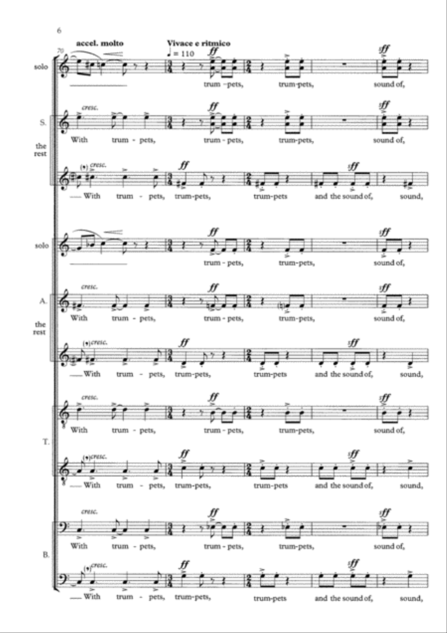O Sing Unto the Lord Women's Choir scores gallery preview page 3