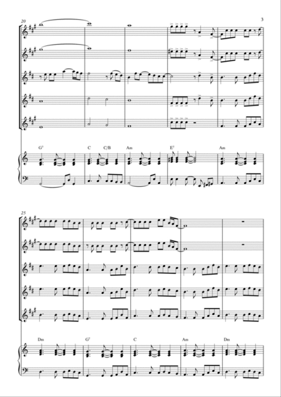 Flowers Saxophone Quintet scores gallery preview page 3