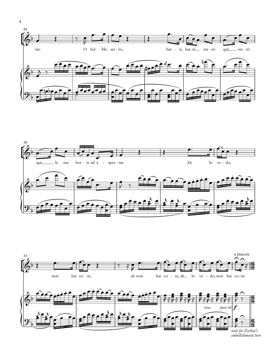 Batti, batti, o bel Masetto (Zerlina) from Don Giovanni - Accessible Accompaniments Edition Soprano Voice scores gallery preview page 4