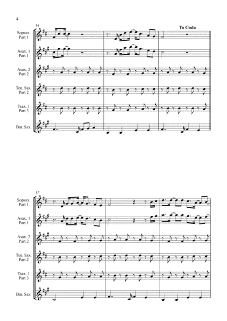 Englishman In New York Woodwind Quartet scores gallery preview page 4