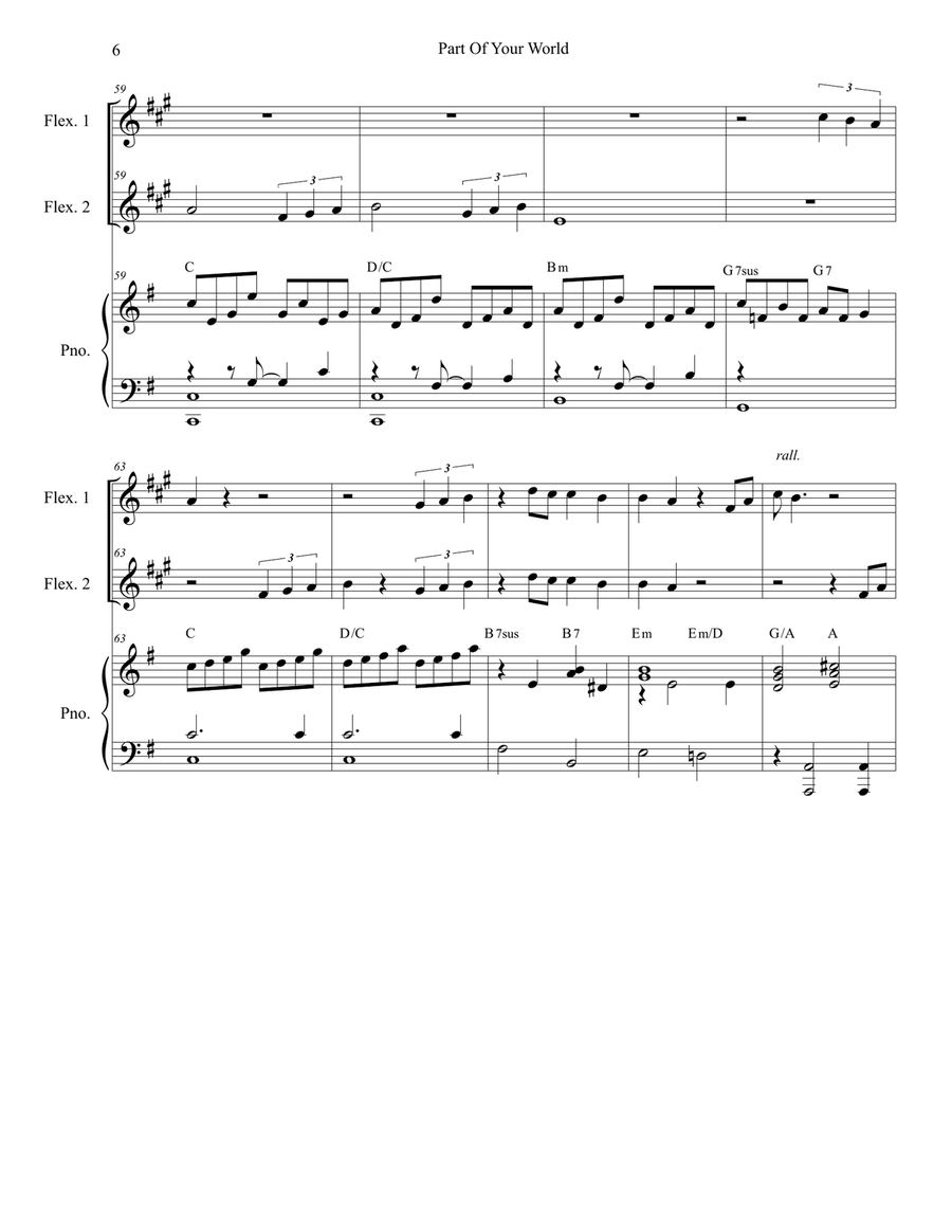 Part Of Your World Small Ensemble scores gallery preview page 6