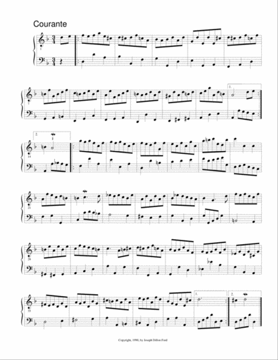 Suite française no. 1 pour le clavecin (French Suite No. 1 for Harpsichord) Harpsichord scores gallery preview page 2