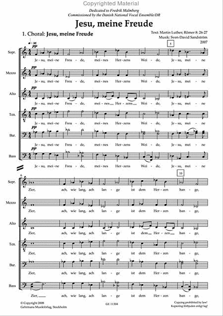 Jesu, meine Freude Choir scores gallery preview page 2