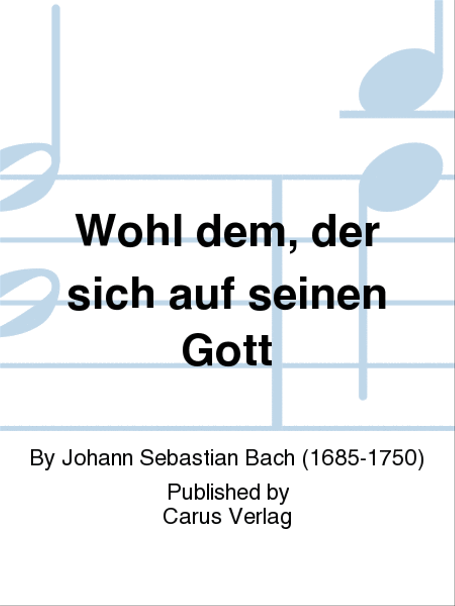 Book cover for Tis well with him who on the Lord (Wohl dem, der sich auf seinen Gott)