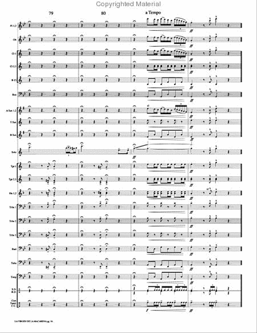 La Virgen de la Macarena La Virgen de la Macarena Concert Band scores gallery preview page 19