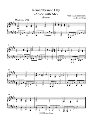 Remembrance Day 'Abide with Me' (Piano)