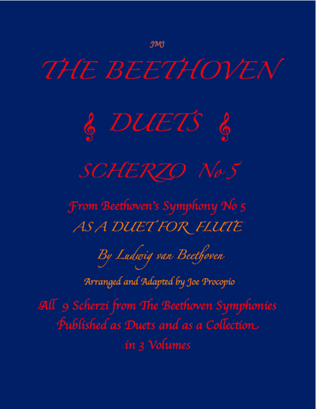 Book cover for The Beethoven Duets For Flute Scherzo No. 5