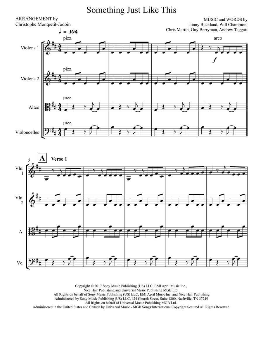 Something Just Like This String Quartet scores gallery preview page 2