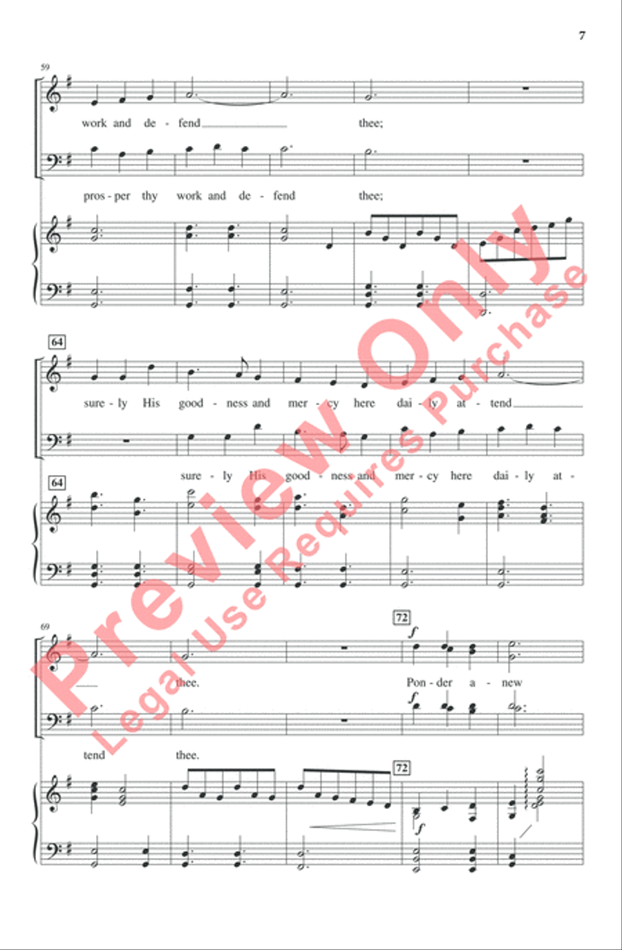 Praise to the Lord, the Almighty 4-Part scores gallery preview page 19