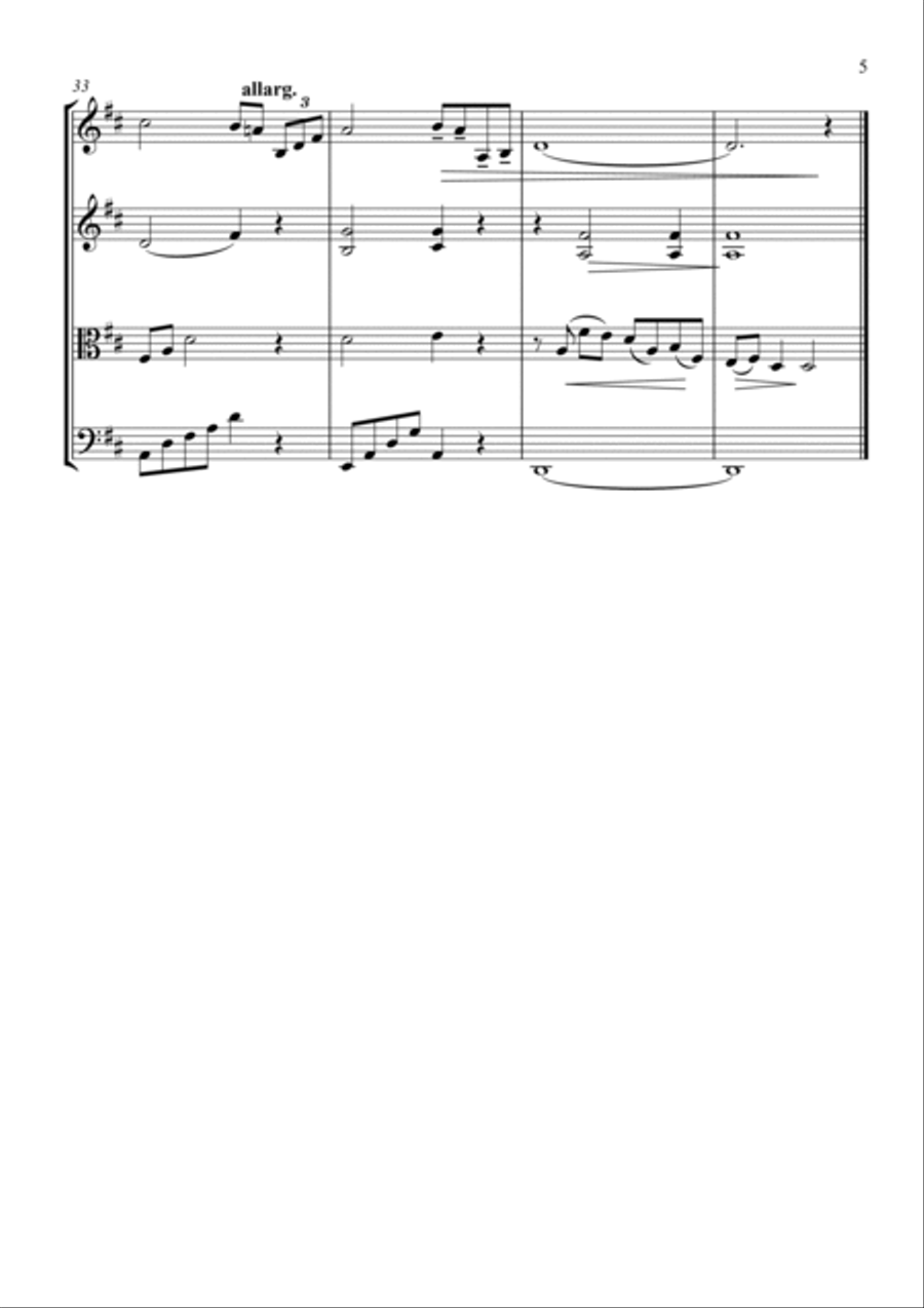 Smoke Gets In Your Eyes String Quartet scores gallery preview page 5