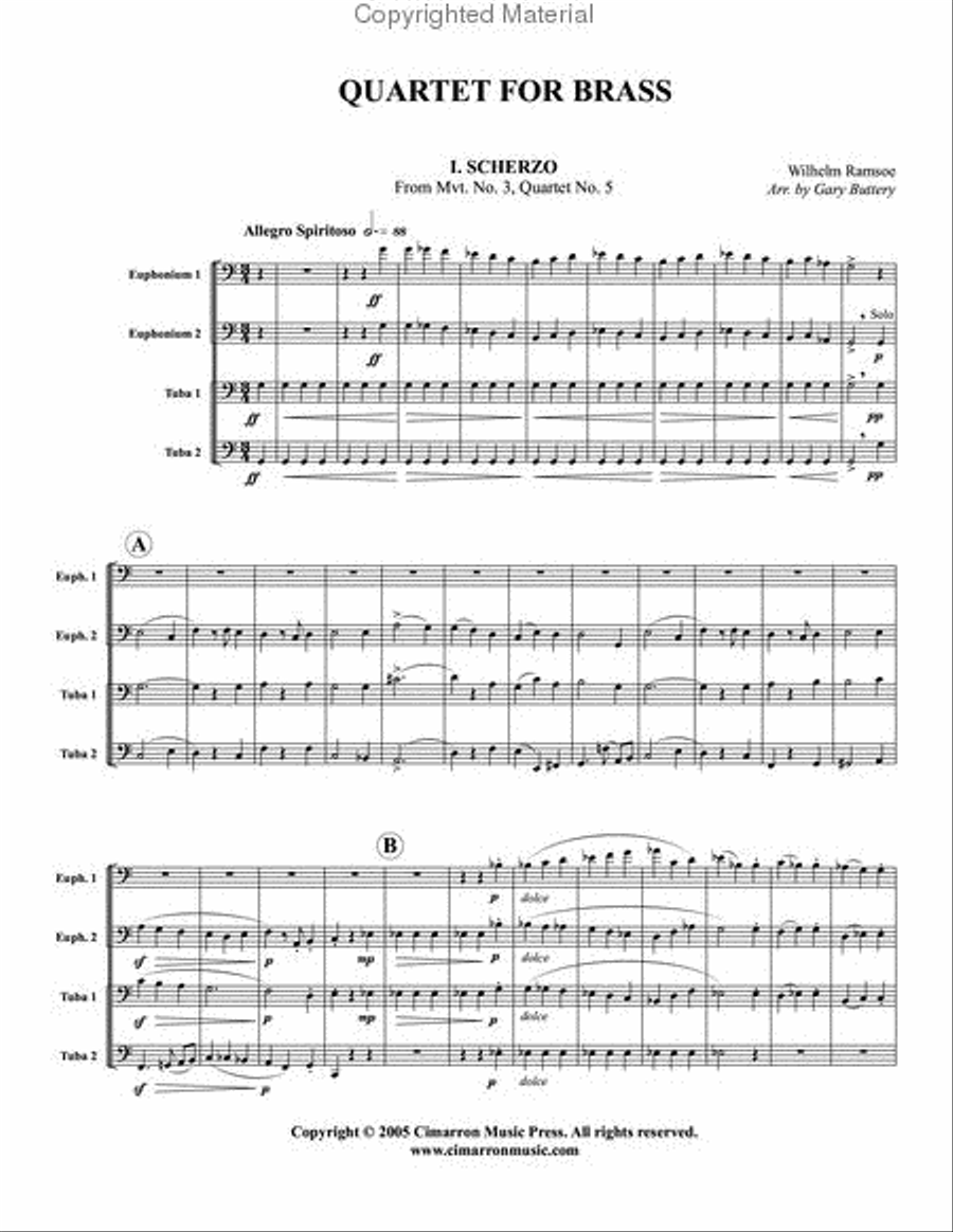 Quartet for Brass EETT scores gallery preview page 2