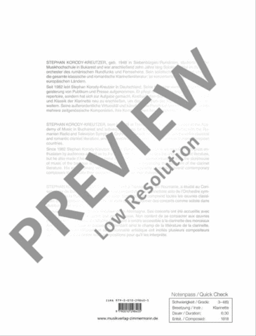 Capriccio B-Flat Clarinet scores gallery preview page 12