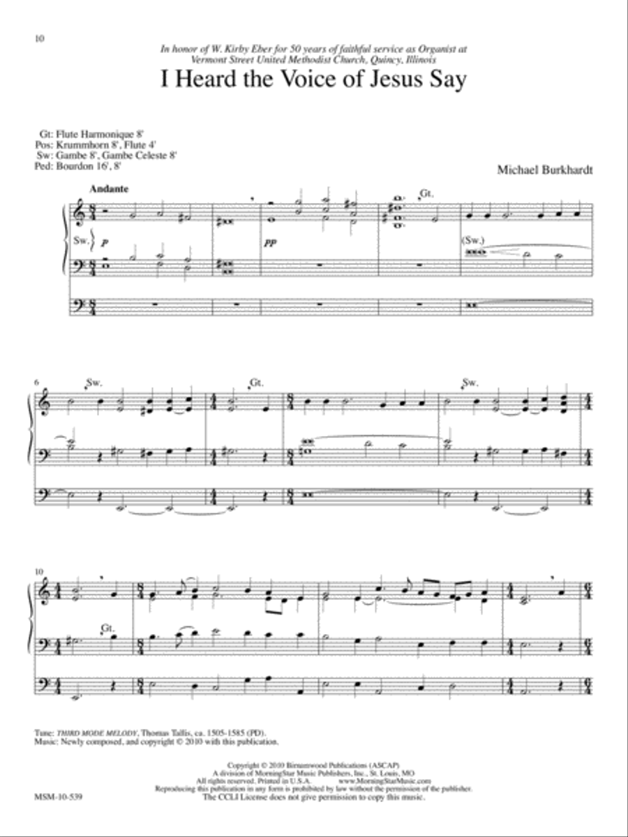 Six General Hymn Improvisations, Set 3 Organ scores gallery preview page 5