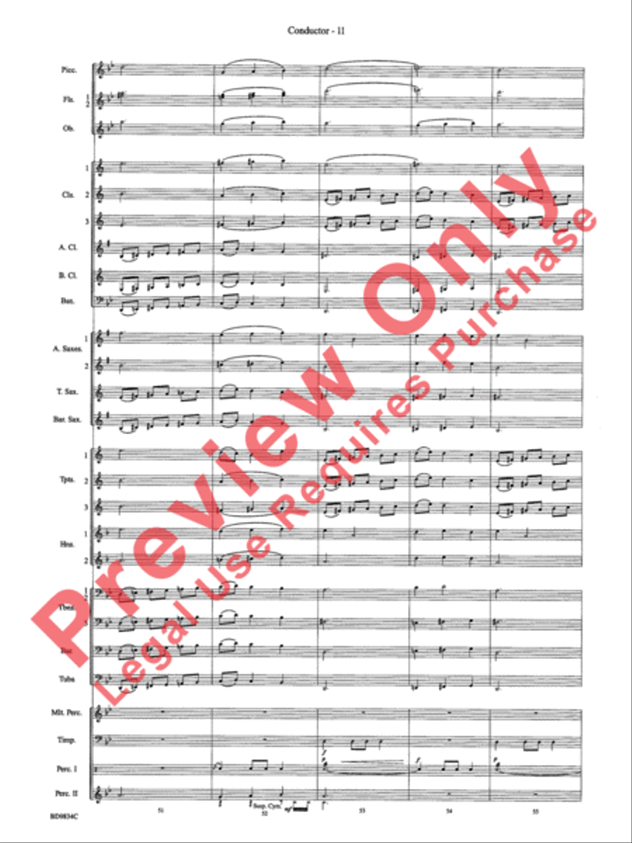 Fantasia for Christmas (based on The Ukrainian Bell Carol) Concert Band scores gallery preview page 14