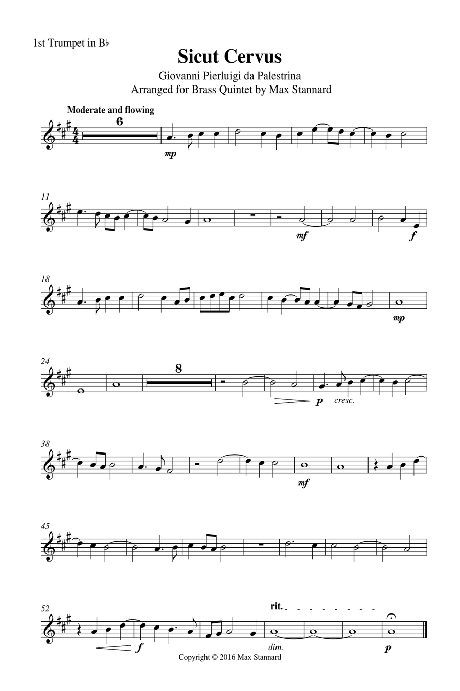 Sicut Cervus Brass Ensemble scores gallery preview page 6