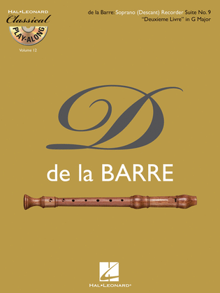 Book cover for Soprano (Descant) Recorder Suite No. 9 "Deuxieme Livre" in G Major