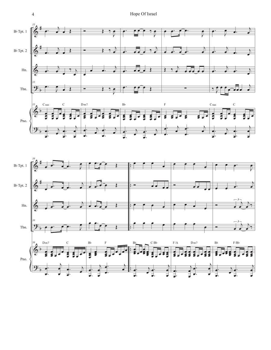 Hope Of Israel Brass Quartet scores gallery preview page 4