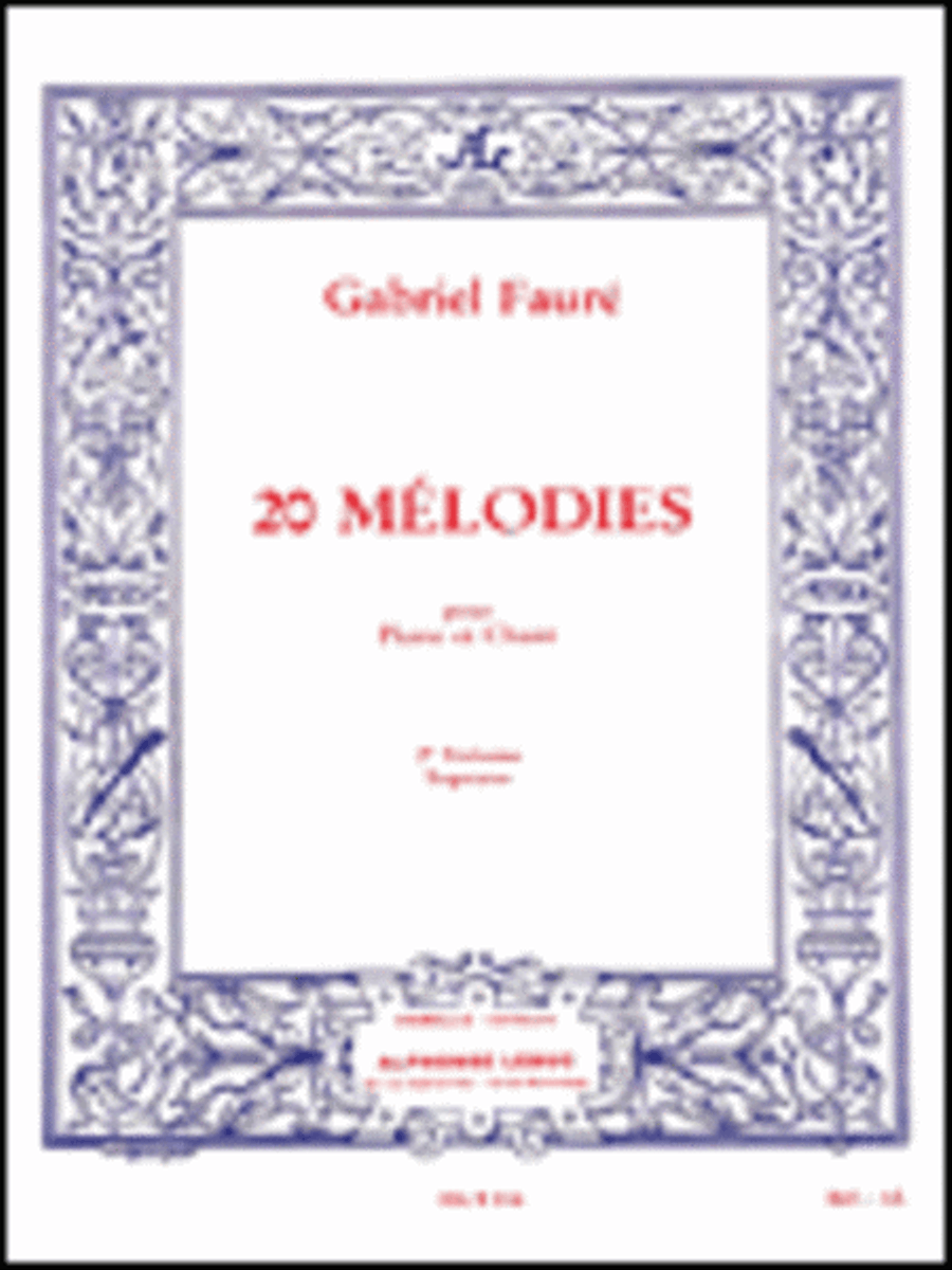 Vingt Mélodies, Volume 2 Vingt Mélodies, Volume 2 Voice Solo scores gallery preview page 1