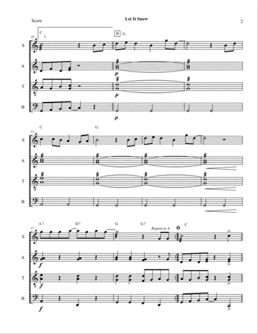 Let It Snow! Let It Snow! Let It Snow! Large Ensemble scores gallery preview page 2
