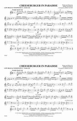 Cheeseburger in Paradise: Low Brass & Woodwinds #1 - Treble Clef