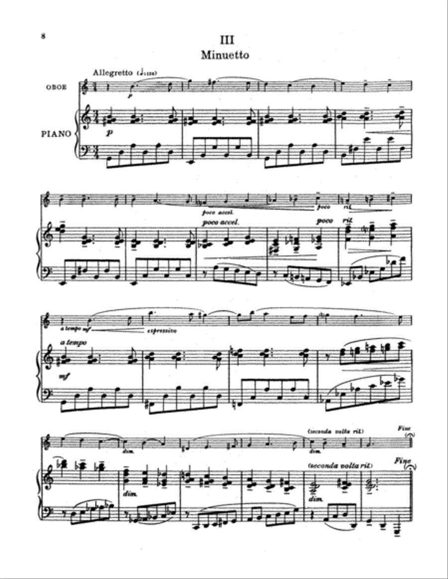Suite for Oboe and Piano Piano Accompaniment scores gallery preview page 6