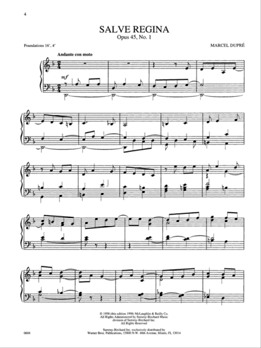 Eight Short Preludes on Gregorian Themes for Organ, Op. 45 Organ scores gallery preview page 6