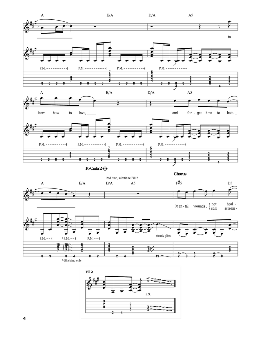 Crazy Train Acoustic Guitar scores gallery preview page 4
