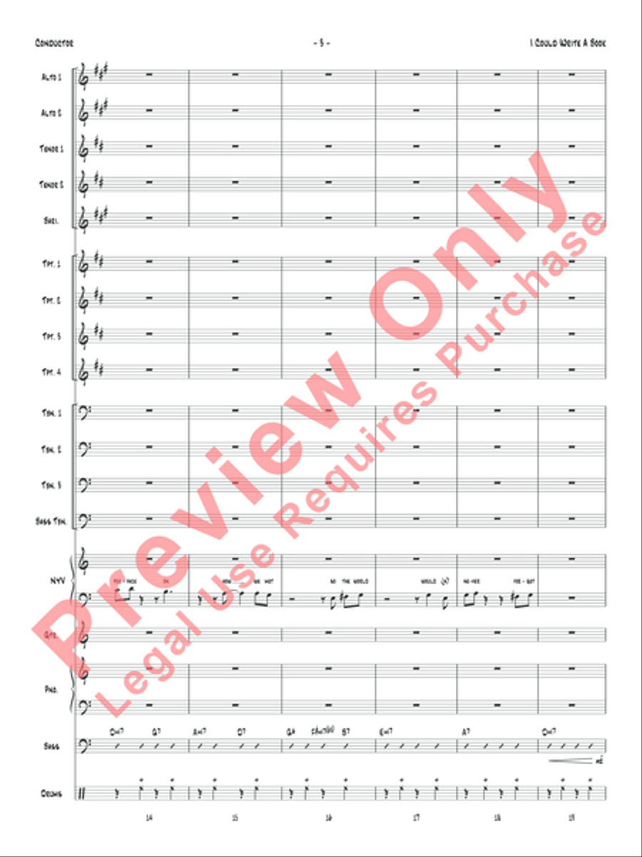 I Could Write a Book Jazz Ensemble scores gallery preview page 6