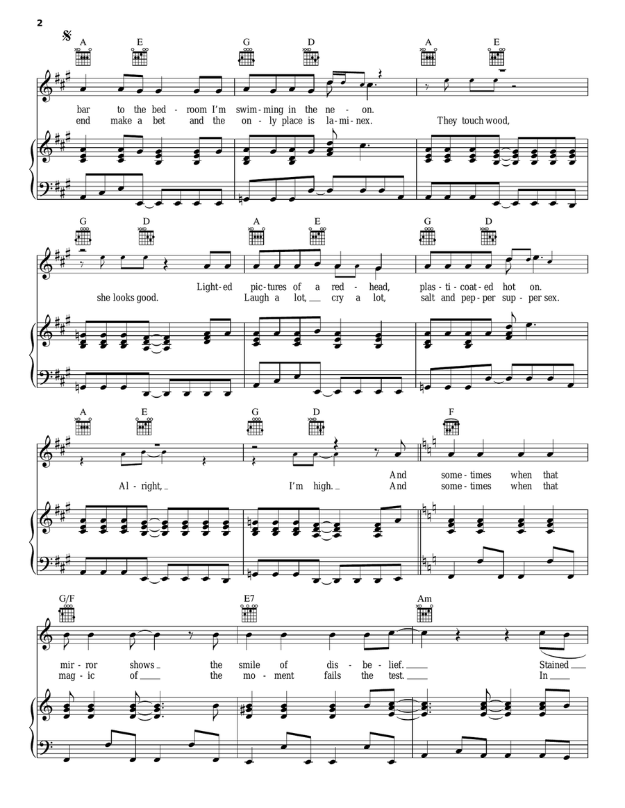 Back On The Borderline Back On The Borderline Piano, Vocal, Guitar scores gallery preview page 2