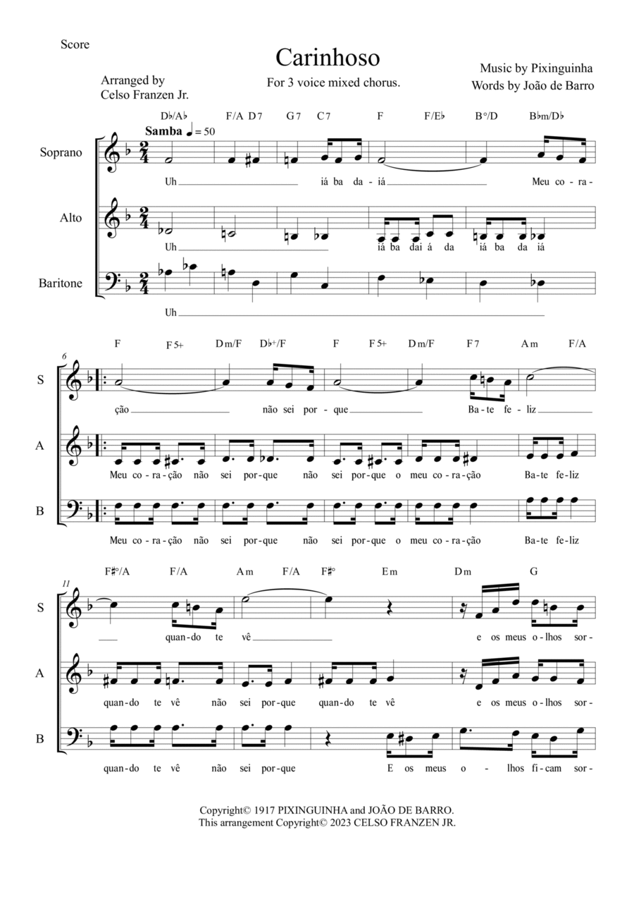 Modinha 3-Part scores gallery preview page 1