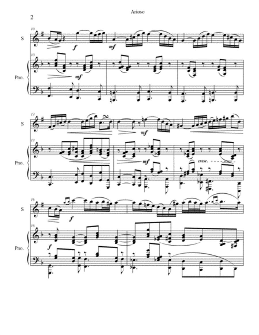 Arioso Arioso Clarinet Solo scores gallery preview page 2