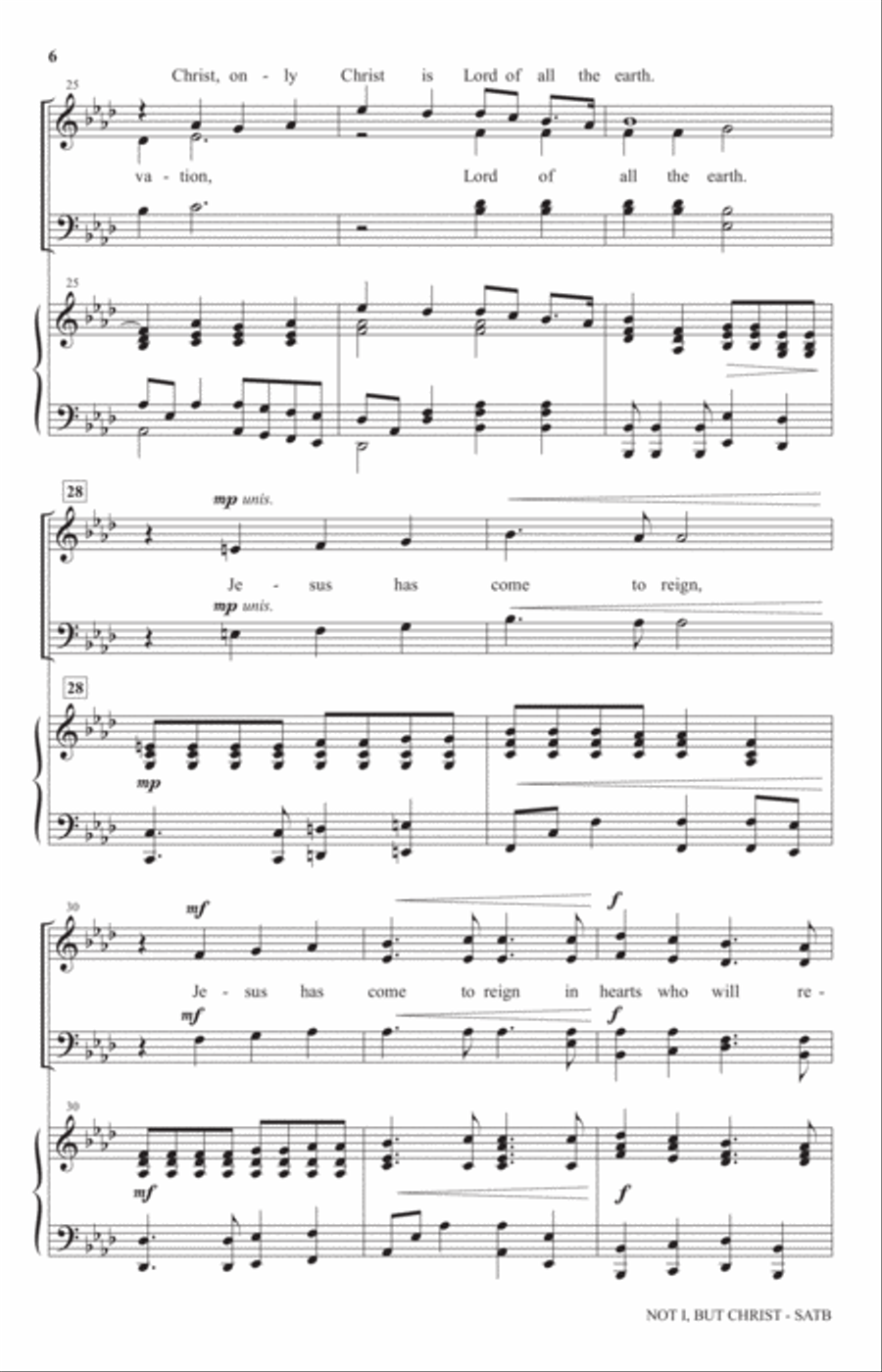 Not I, But Christ 4-Part scores gallery preview page 4