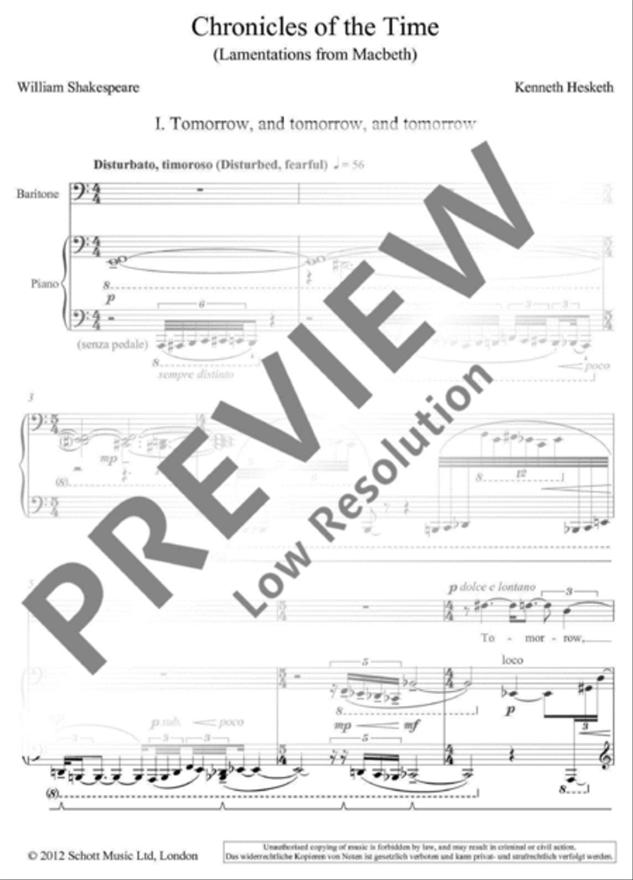 Chronicles of the Time Chronicles of the Time Baritone Voice scores gallery preview page 6