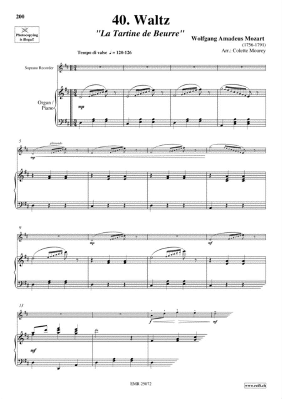 40 Greatest Classic Hits Vol. 4 Soprano Recorder scores gallery preview page 12