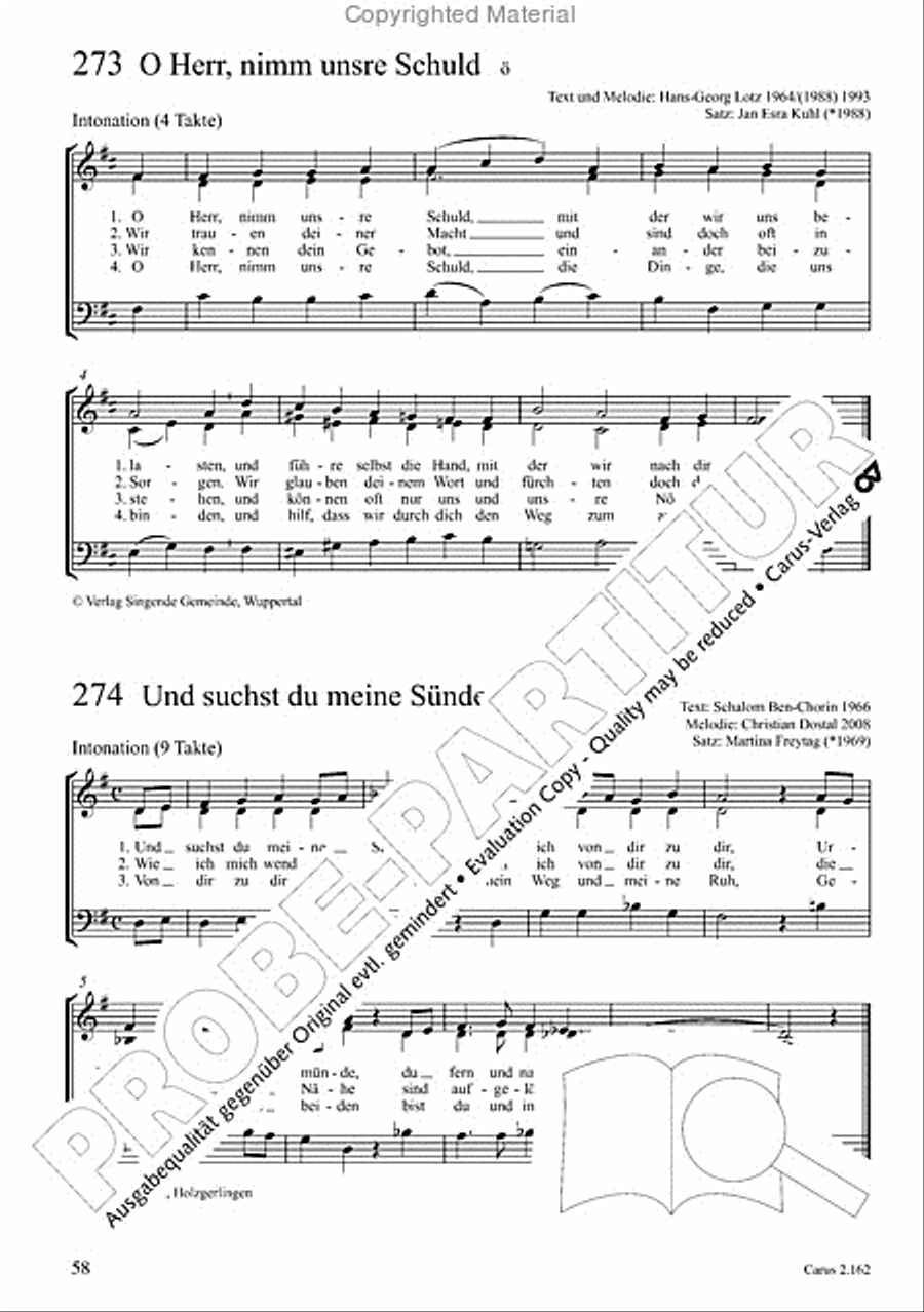 Chorbuch Gotteslob SAM 3-Part scores gallery preview page 59