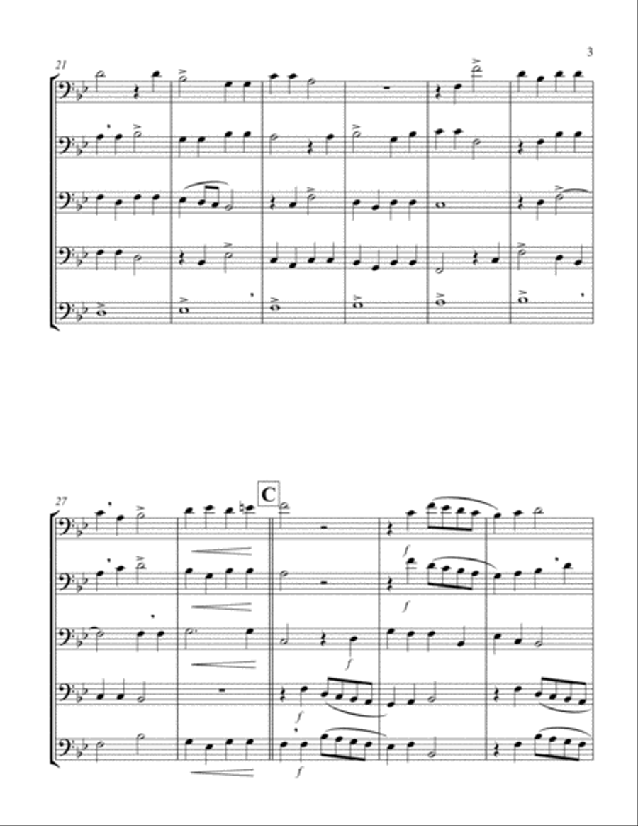 Hodie Christus Natus Est (Violoncello Quintet) String Quintet scores gallery preview page 3