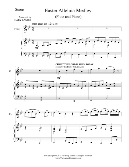 EASTER ALLELUIA MEDLEY (Duet – Flute/Piano) Score and Flute Part image number null