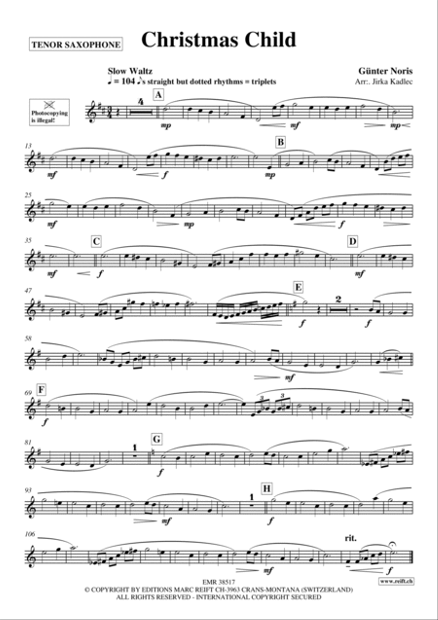 Christmas Child Tenor Saxophone scores gallery preview page 2