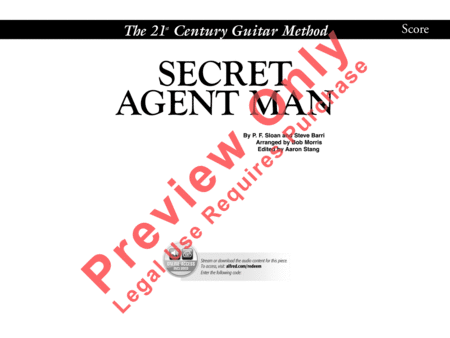 Belwin's 21st Century Guitar Ensemble -- Secret Agent Man image number null