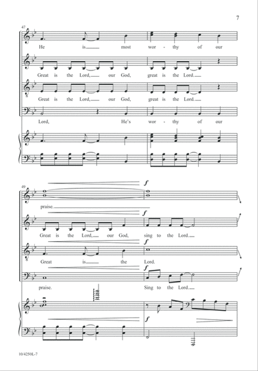 Psalm 98 4-Part scores gallery preview page 7