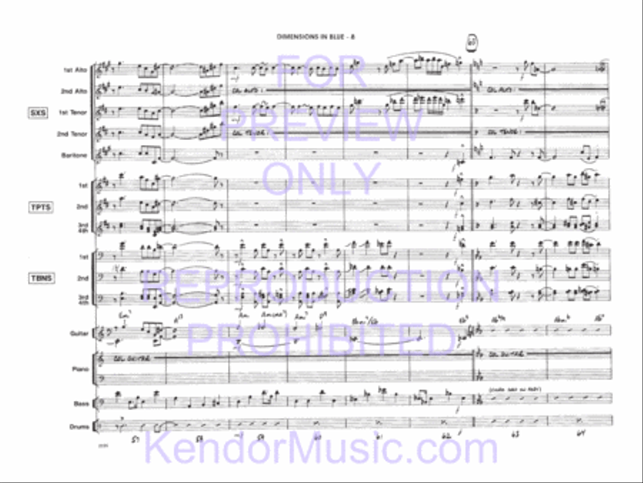Dimensions In Blue Dimensions In Blue Jazz Ensemble scores gallery preview page 9
