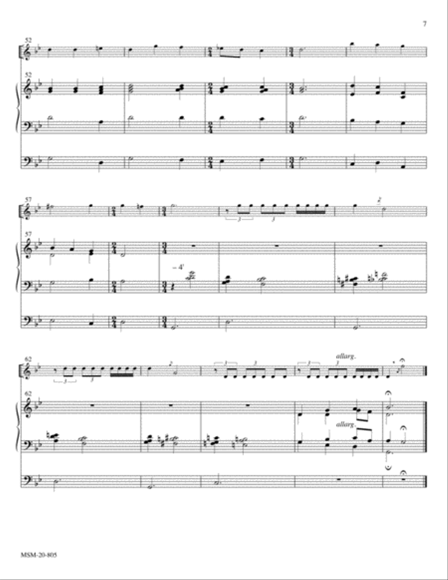 If Thou But Trust In God to Guide Thee (Variations for Flute and Organ) Flute scores gallery preview page 5
