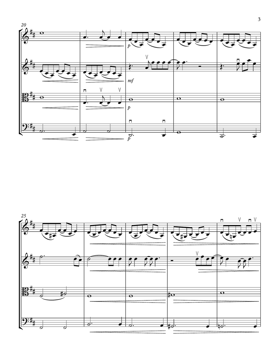 Your Song String Quartet scores gallery preview page 3