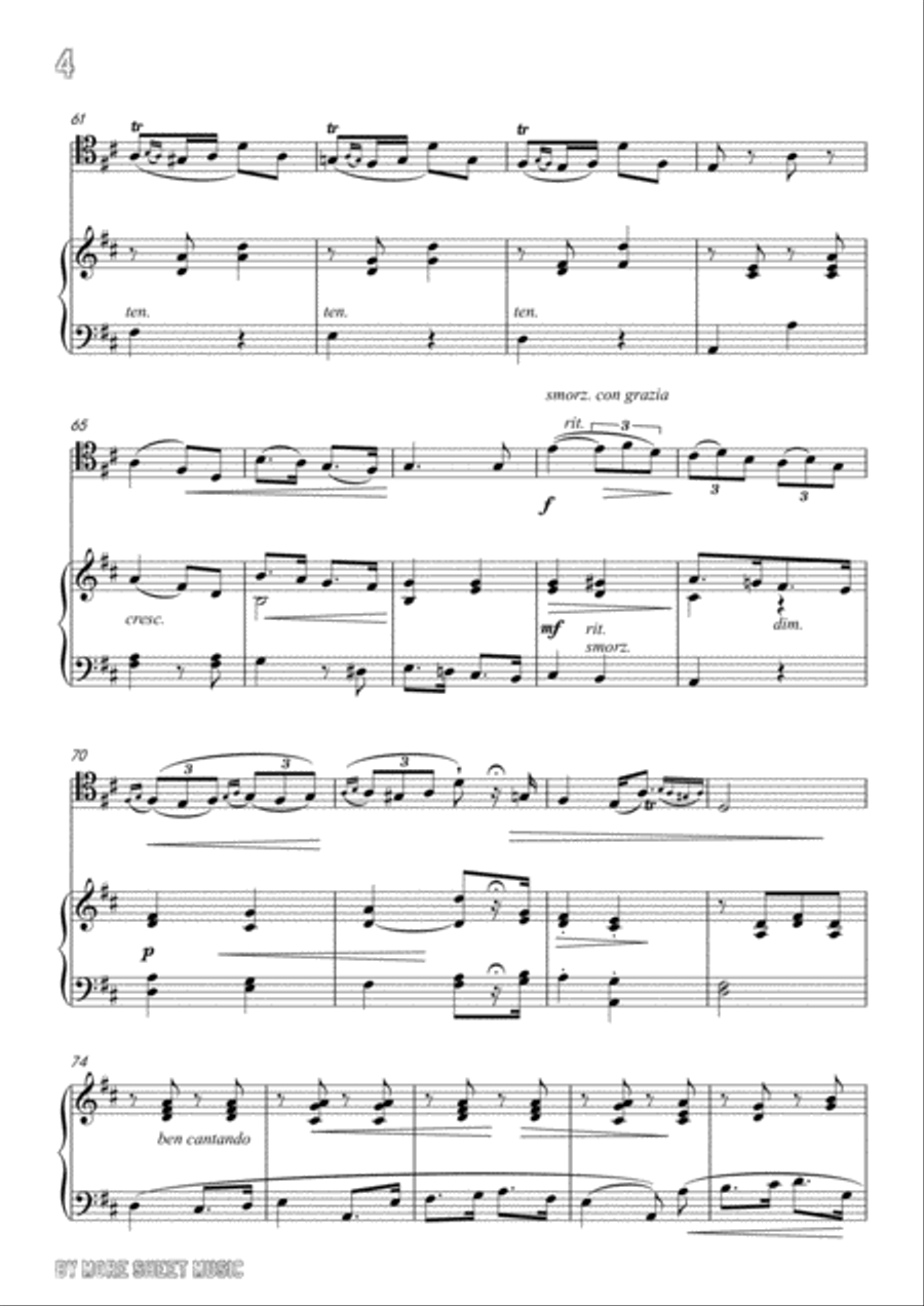 Lotti-Pur dicesti,o bocca bella, for Cello and Piano Piano scores gallery preview page 6