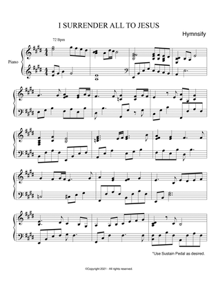 PIANO - I Surrender All to Jesus (Piano Hymns Sheet Music PDF)