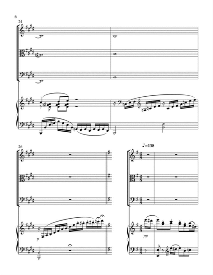 Rondo Capriccio in E Major Piano Quartet scores gallery preview page 6